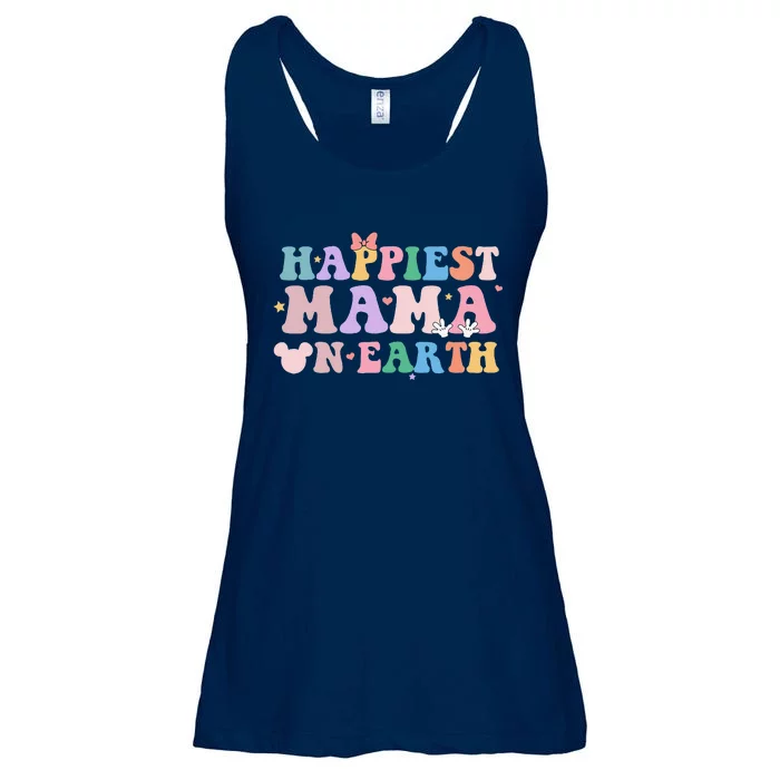 Happiest Mama On Earth Retro Groovy Mom Happy MotherS Day Ladies Essential Flowy Tank