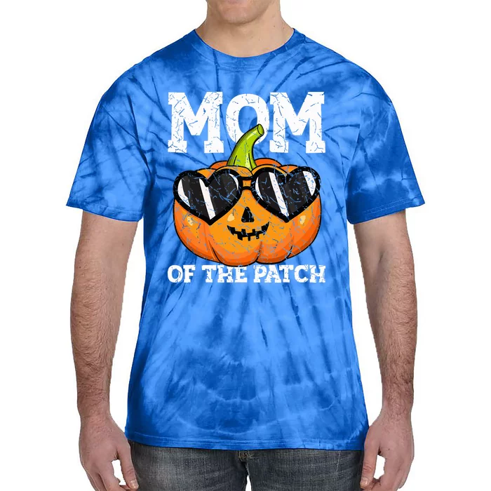 Halloween Mom of The Patch Mama Mother Mommy Pumpkin Tie-Dye T-Shirt