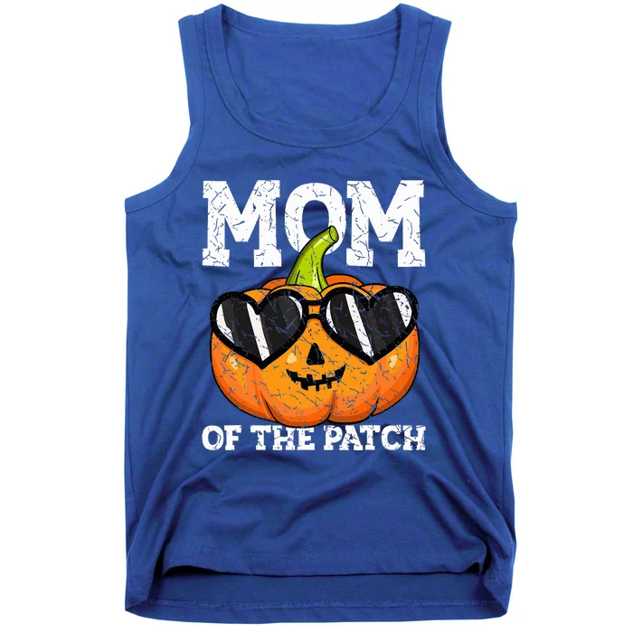 Halloween Mom of The Patch Mama Mother Mommy Pumpkin Tank Top