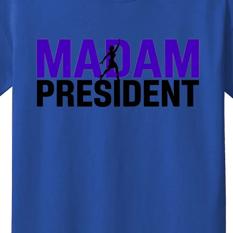 Harris Madam President Kamala Walz 2024 Election Gift Kids T-Shirt