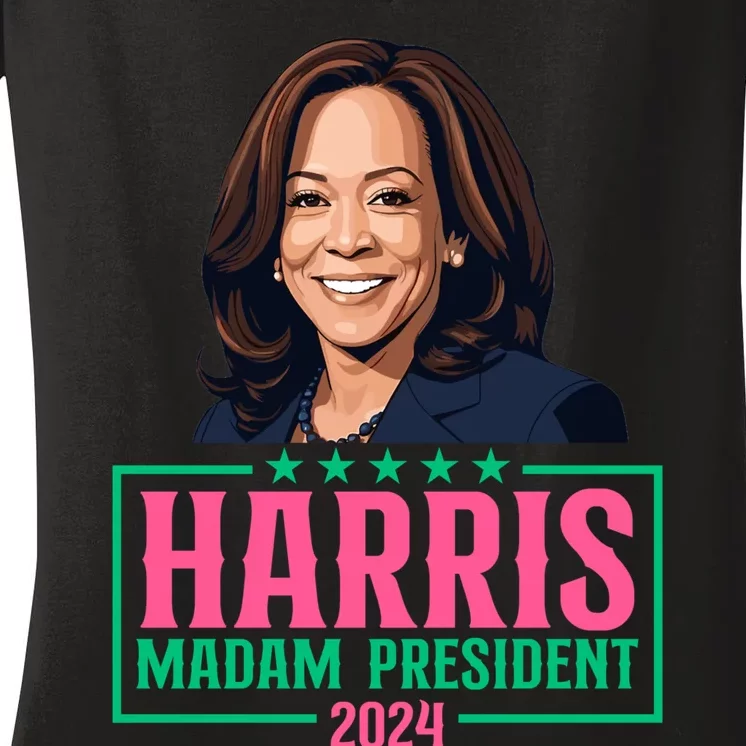 Harris Madam President Women's V-Neck T-Shirt