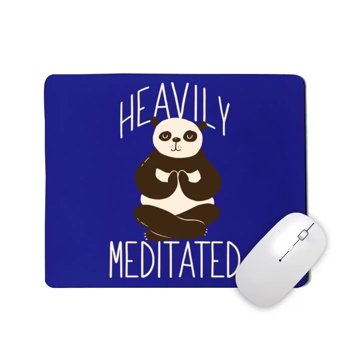 Heavily Meditated Panda Yoga Lotus Pose Meditate Funny Meme Funny Gift Mousepad