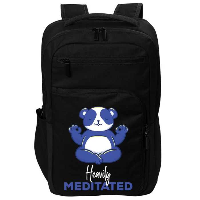 Heavily Meditated Panda Meditation Tranquility Funny Gift Impact Tech Backpack