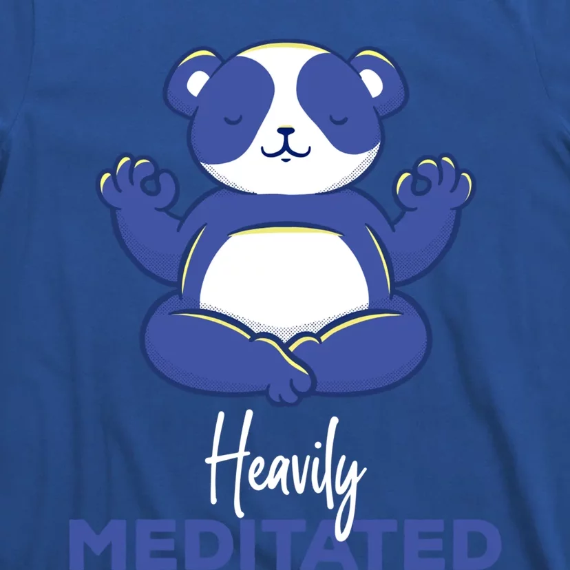 Heavily Meditated Panda Meditation Tranquility Funny Gift T-Shirt