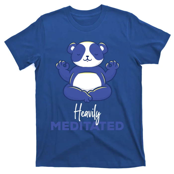 Heavily Meditated Panda Meditation Tranquility Funny Gift T-Shirt