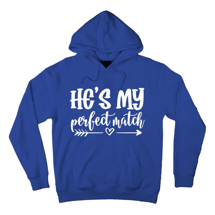 He's My Perfect Match Puzzle Valentines Day Couple Matching Gift Hoodie