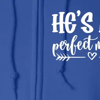 He's My Perfect Match Puzzle Valentines Day Couple Matching Gift Full Zip Hoodie