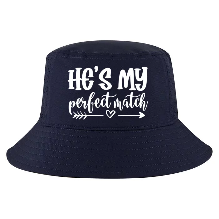 He's My Perfect Match Puzzle Valentines Day Couple Matching Gift Cool Comfort Performance Bucket Hat