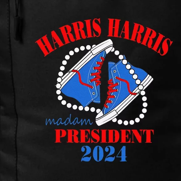 Harris Madam President 2024 Chucks And Pearls Daily Commute Backpack