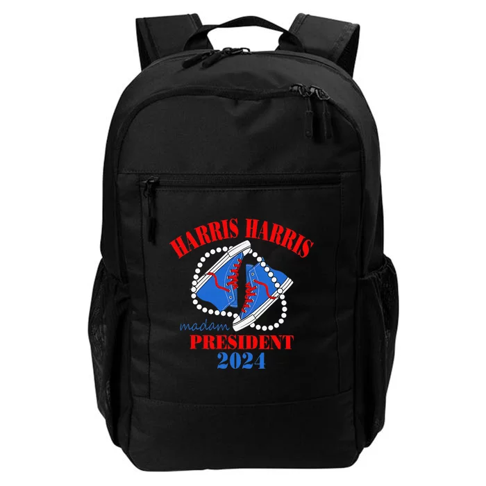 Harris Madam President 2024 Chucks And Pearls Daily Commute Backpack