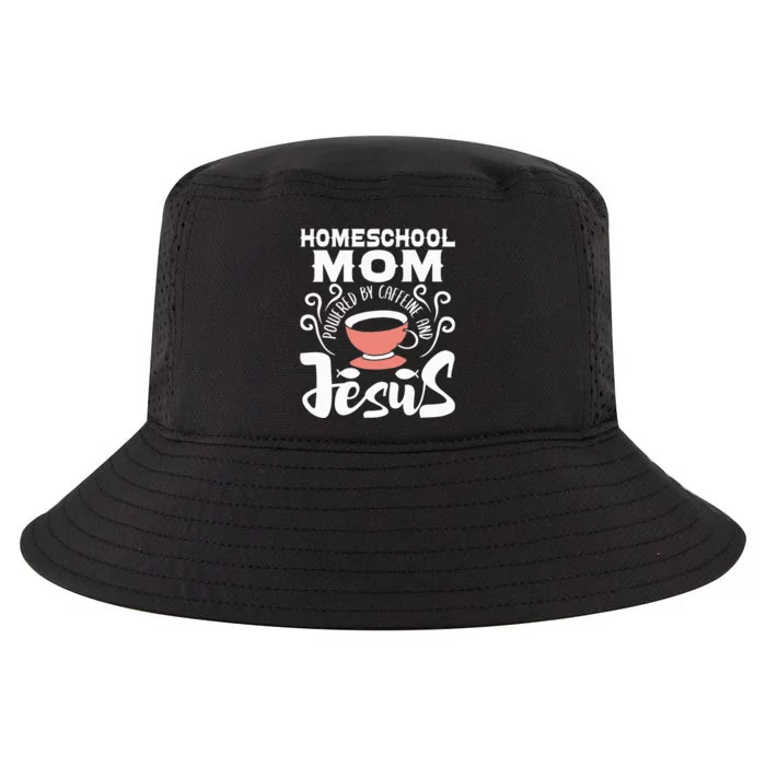 Homeschool Mom Powered By Caffeine And Jesus Homeschooling Cool Comfort Performance Bucket Hat