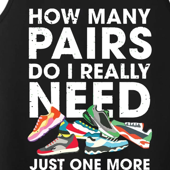 How Many Pairs Of Running Shoes Funny Runner Marathon QuoteRunner Marathon Quote Performance Tank