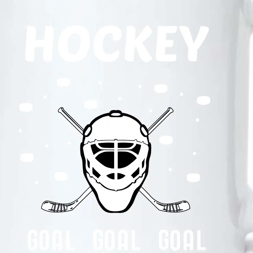 Hockey Mask Pucks Season Funny Gift Black Color Changing Mug