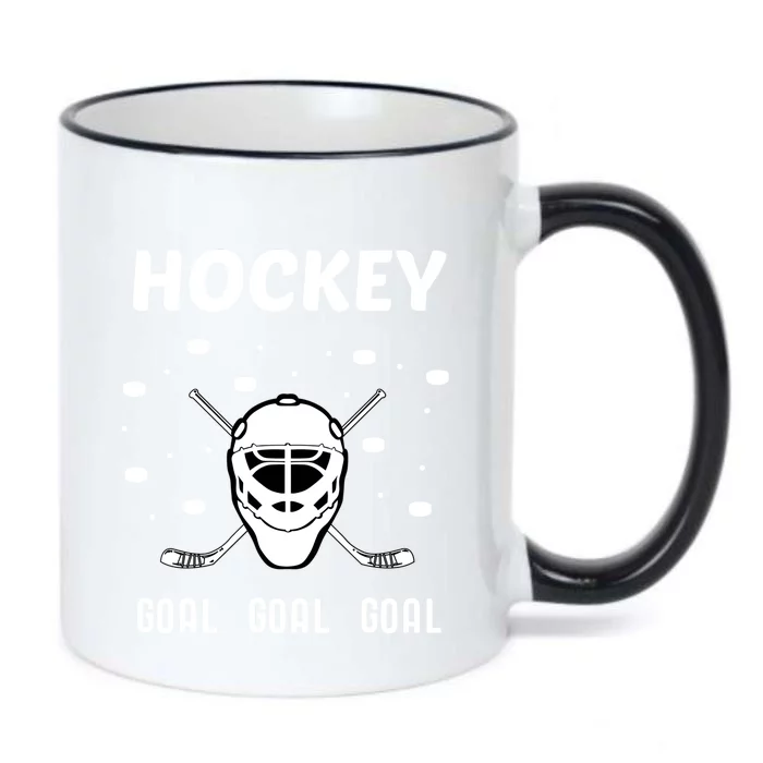 Hockey Mask Pucks Season Funny Gift Black Color Changing Mug