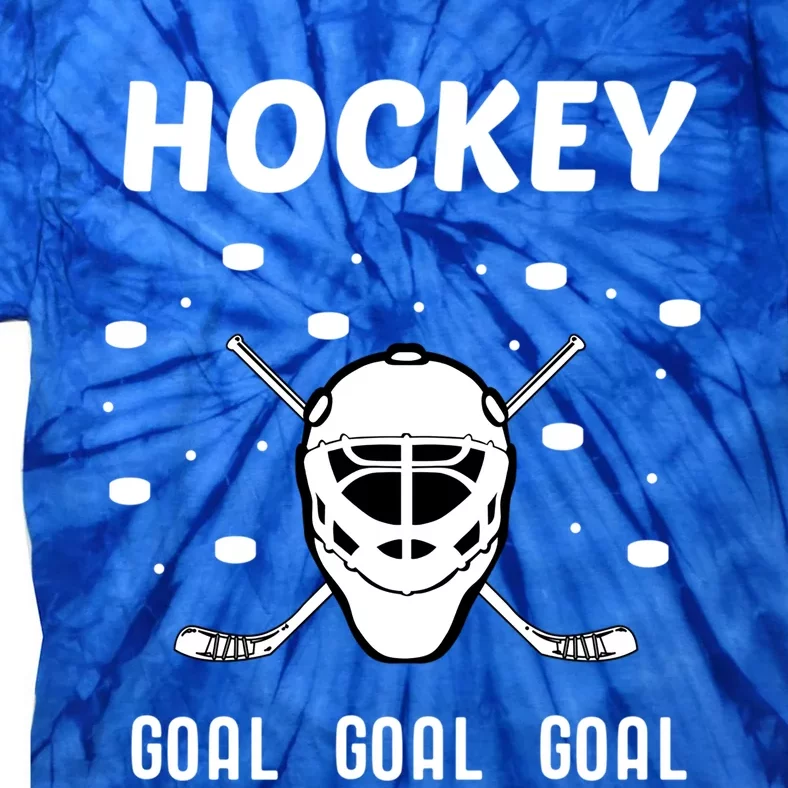 Hockey Mask Pucks Season Funny Gift Tie-Dye T-Shirt