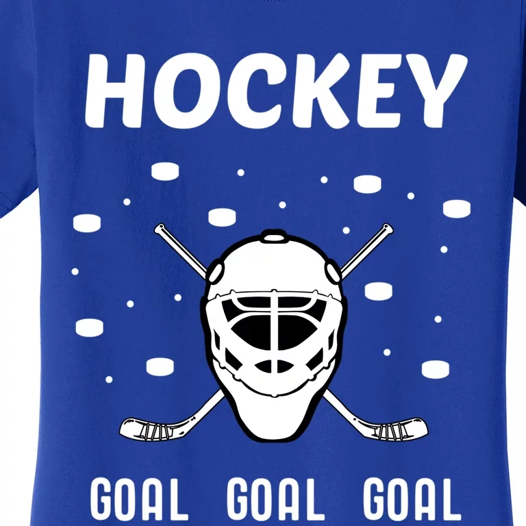 Hockey Mask Pucks Season Funny Gift Women's T-Shirt