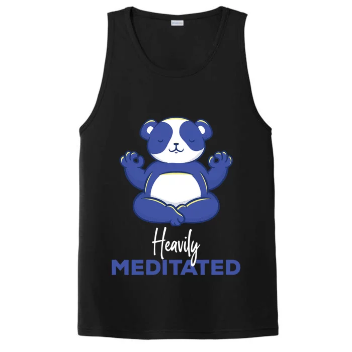 Heavily Meditated Panda Meditation Tranquility Gift Performance Tank