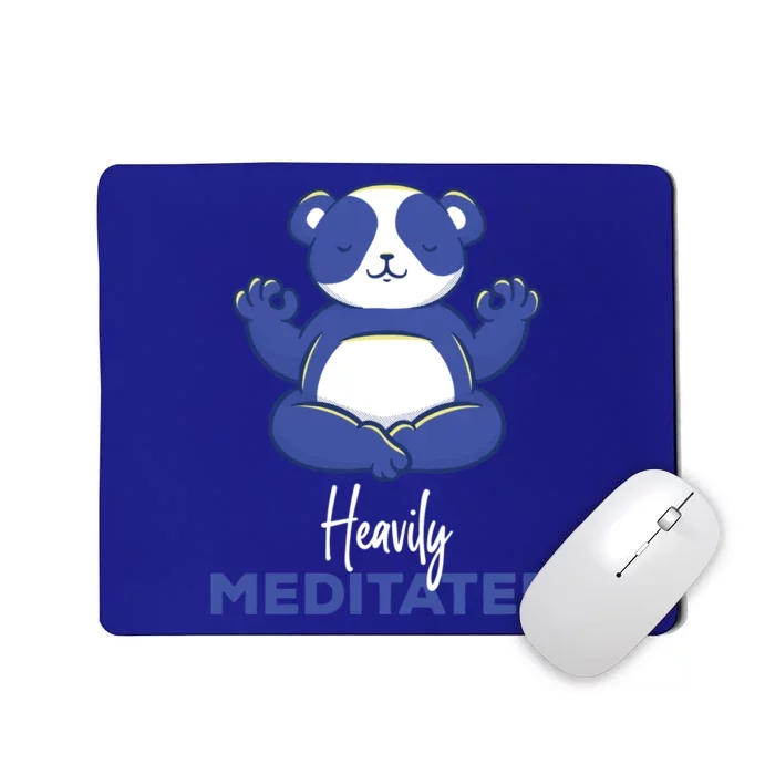 Heavily Meditated Panda Meditation Tranquility Gift Mousepad