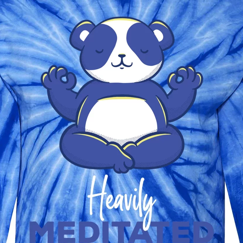 Heavily Meditated Panda Meditation Tranquility Gift Tie-Dye Long Sleeve Shirt