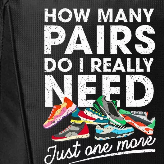 How Many Pairs Of Running Shoes Funny Runner Marathon Quote City Backpack