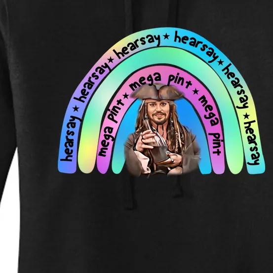 Hearsay Mega Pint Johnny Depp Rainbow Women's Pullover Hoodie