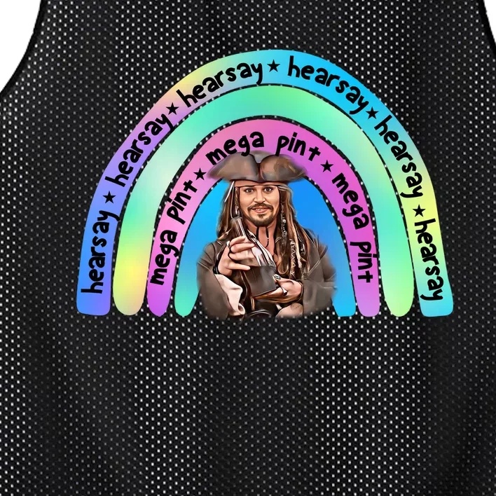 Hearsay Mega Pint Johnny Depp Rainbow Mesh Reversible Basketball Jersey Tank