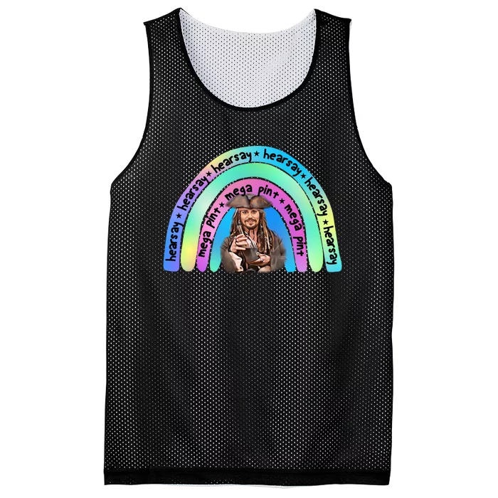 Hearsay Mega Pint Johnny Depp Rainbow Mesh Reversible Basketball Jersey Tank