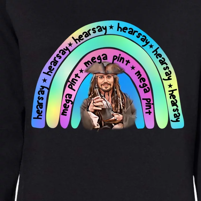 Hearsay Mega Pint Johnny Depp Rainbow Womens California Wash Sweatshirt