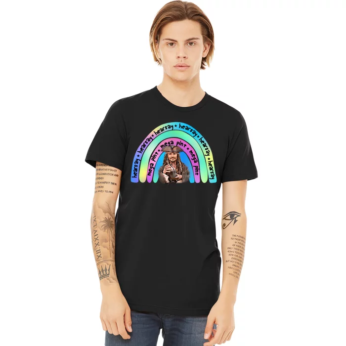 Hearsay Mega Pint Johnny Depp Rainbow Premium T-Shirt