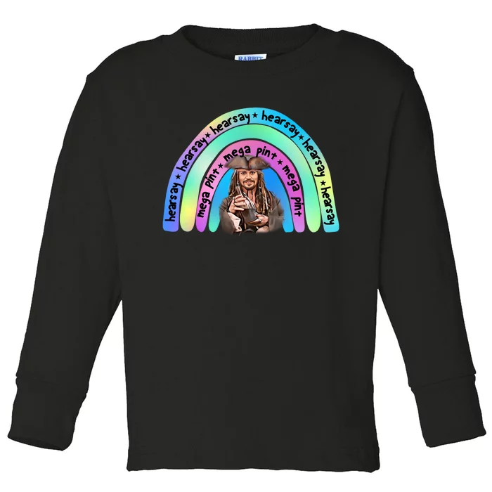 Hearsay Mega Pint Johnny Depp Rainbow Toddler Long Sleeve Shirt