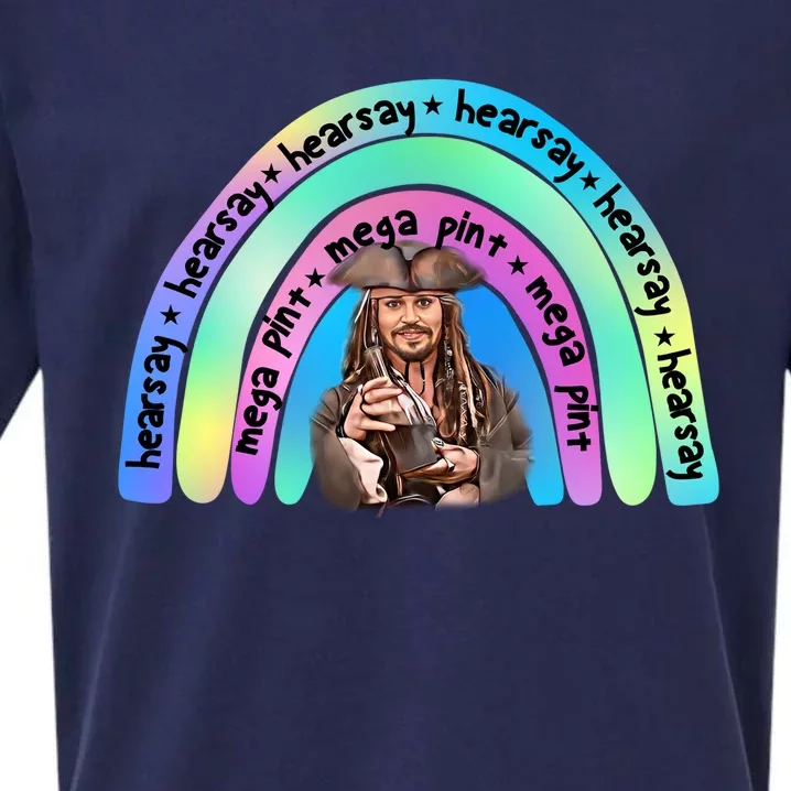 Hearsay Mega Pint Johnny Depp Rainbow Sueded Cloud Jersey T-Shirt