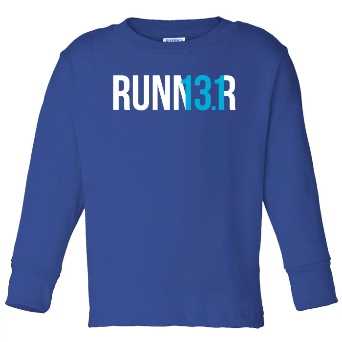 Half Marathon Runner Gift 13 1 Runner Gift Toddler Long Sleeve Shirt