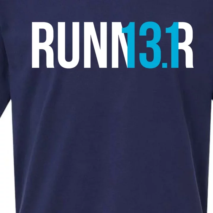 Half Marathon Runner Gift 13 1 Runner Gift Sueded Cloud Jersey T-Shirt