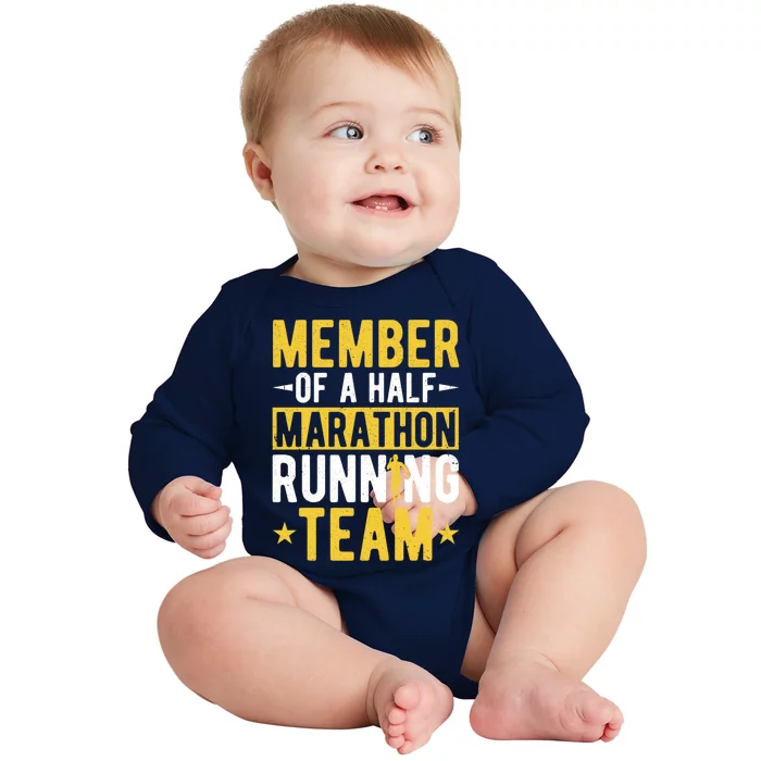 Half Marathon Runner Half Marathon Funny Gift Baby Long Sleeve Bodysuit