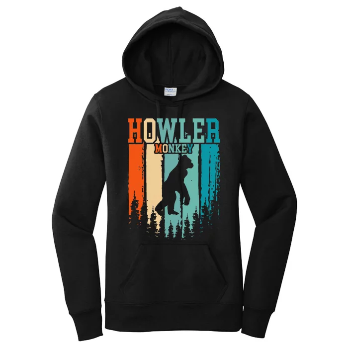 Howler Monkey Retro Vintage Women's Pullover Hoodie