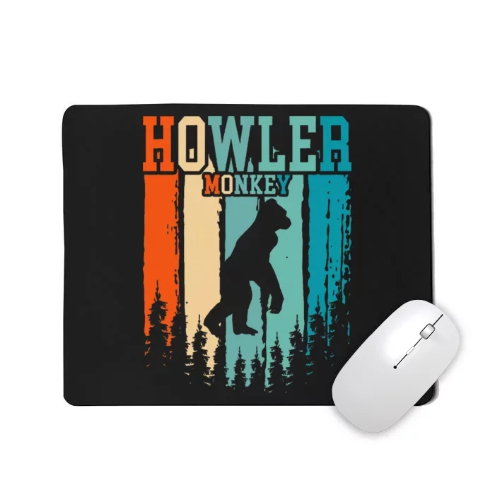 Howler Monkey Retro Vintage Mousepad