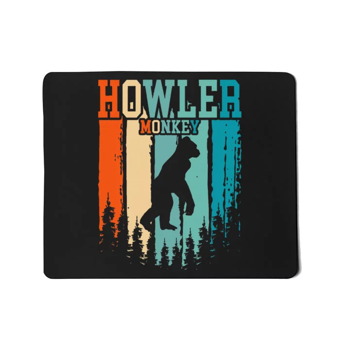 Howler Monkey Retro Vintage Mousepad