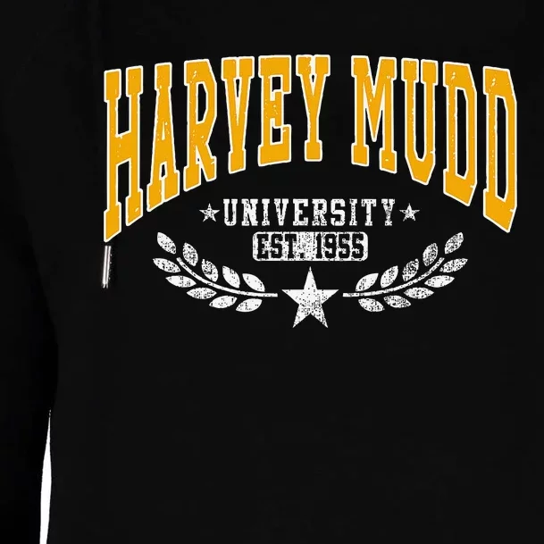 Harvey Mudd Retro University Athletic Sports Womens Funnel Neck Pullover Hood