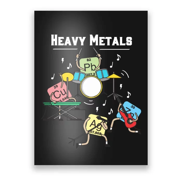 Heavy Metals Rock Chemistry Physics Periodic Table Of Elements Poster