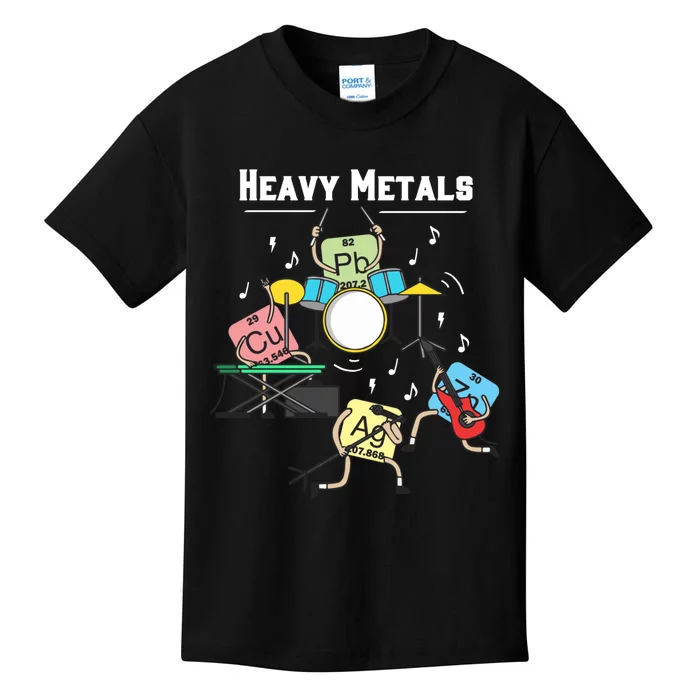 Heavy Metals Rock Chemistry Physics Periodic Table Of Elements Kids T-Shirt