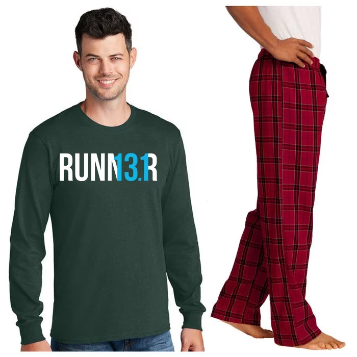 Half Marathon Runner Gift 131 Runner Long Sleeve Pajama Set