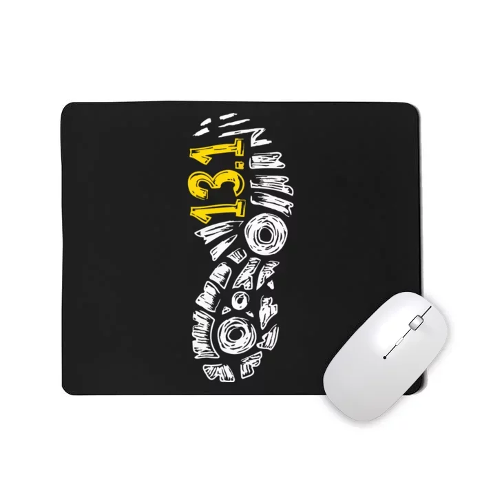 Half Marathon Runner Marathoner Gift 131 Shoe Imprint Mousepad