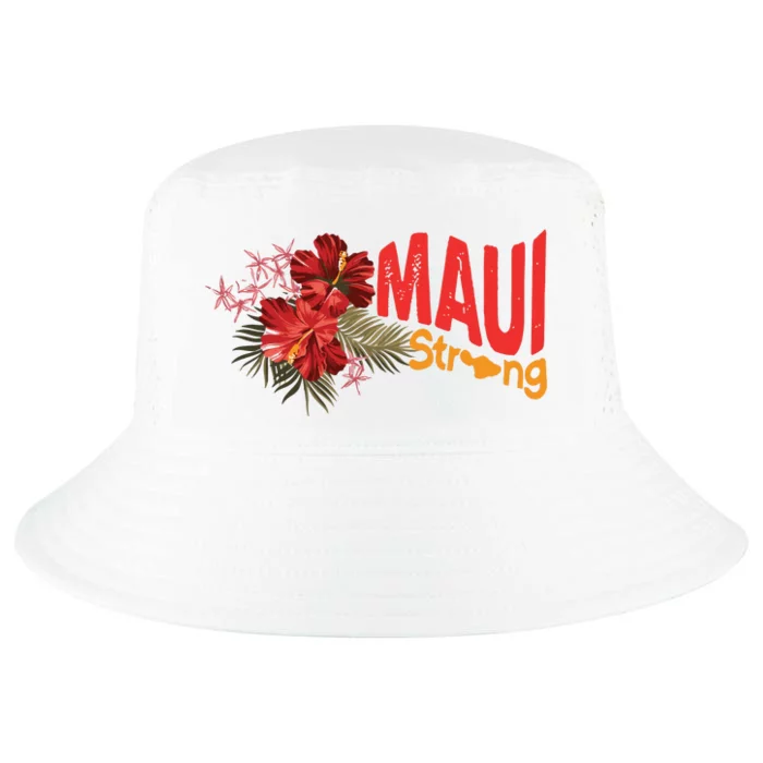 Hibiscus Maui Strong Hawaii Strong Ikaika Maui Strong Cool Comfort Performance Bucket Hat