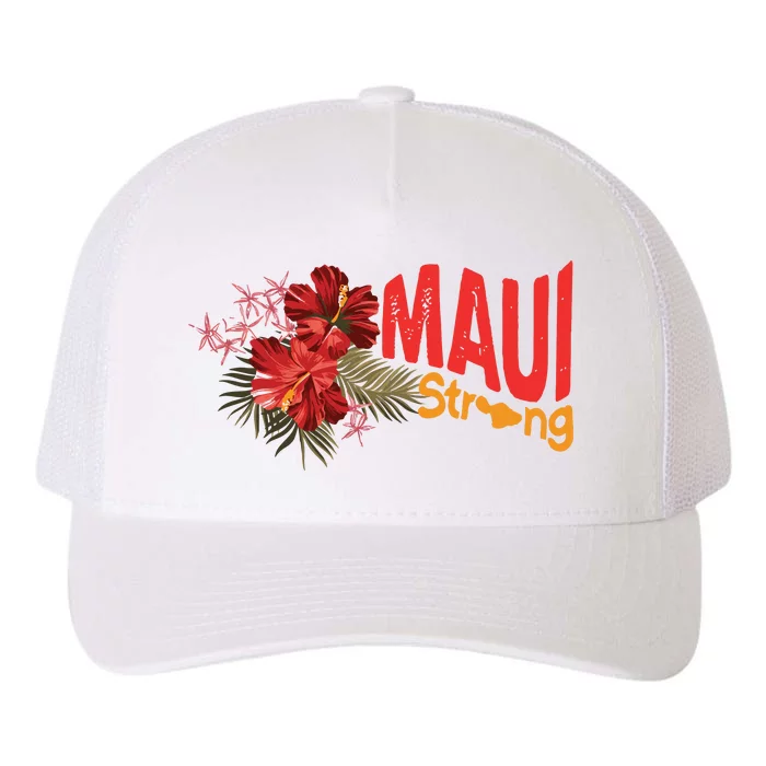 Hibiscus Maui Strong Hawaii Strong Ikaika Maui Strong Yupoong Adult 5-Panel Trucker Hat