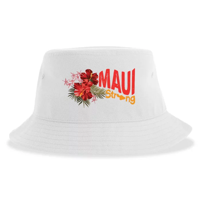 Hibiscus Maui Strong Hawaii Strong Ikaika Maui Strong Sustainable Bucket Hat