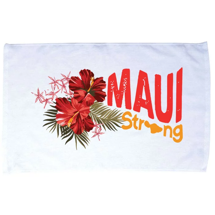 Hibiscus Maui Strong Hawaii Strong Ikaika Maui Strong Microfiber Hand Towel