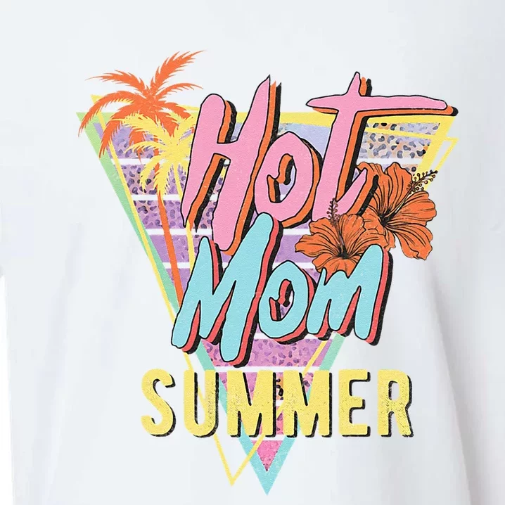 Hot Mom Summer Hawaiian Hibiscus Beach Cute Tropical Sueded Cloud Jersey T-Shirt