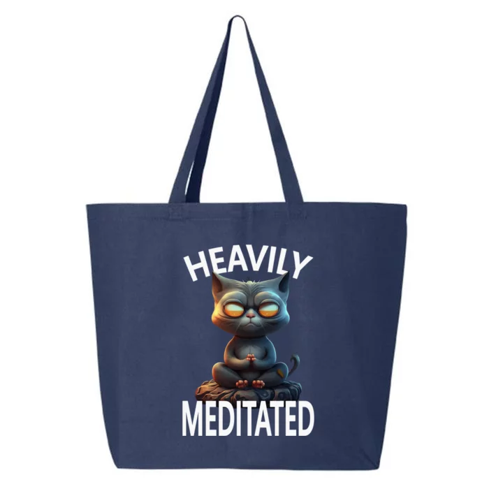 Heavily Meditated Spiritual Zen Cat Namaste Yoga Meditation Gift 25L Jumbo Tote