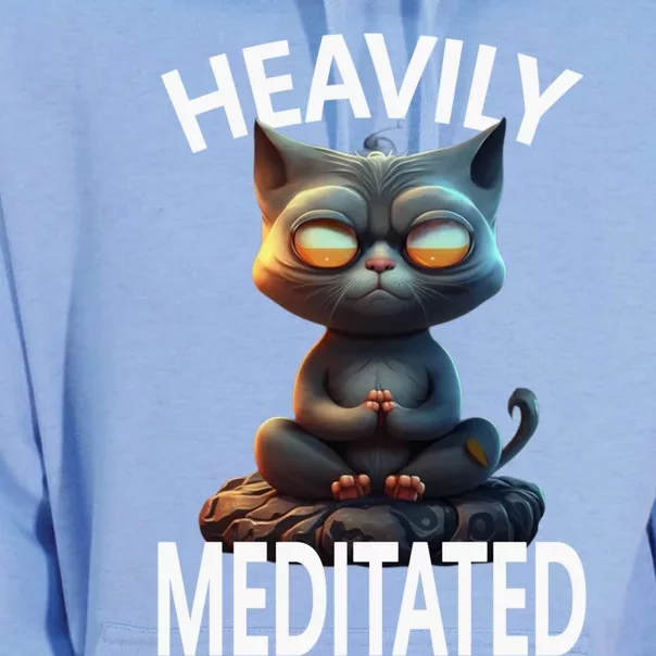 Heavily Meditated Spiritual Zen Cat Namaste Yoga Meditation Gift Unisex Surf Hoodie