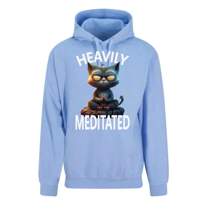 Heavily Meditated Spiritual Zen Cat Namaste Yoga Meditation Gift Unisex Surf Hoodie